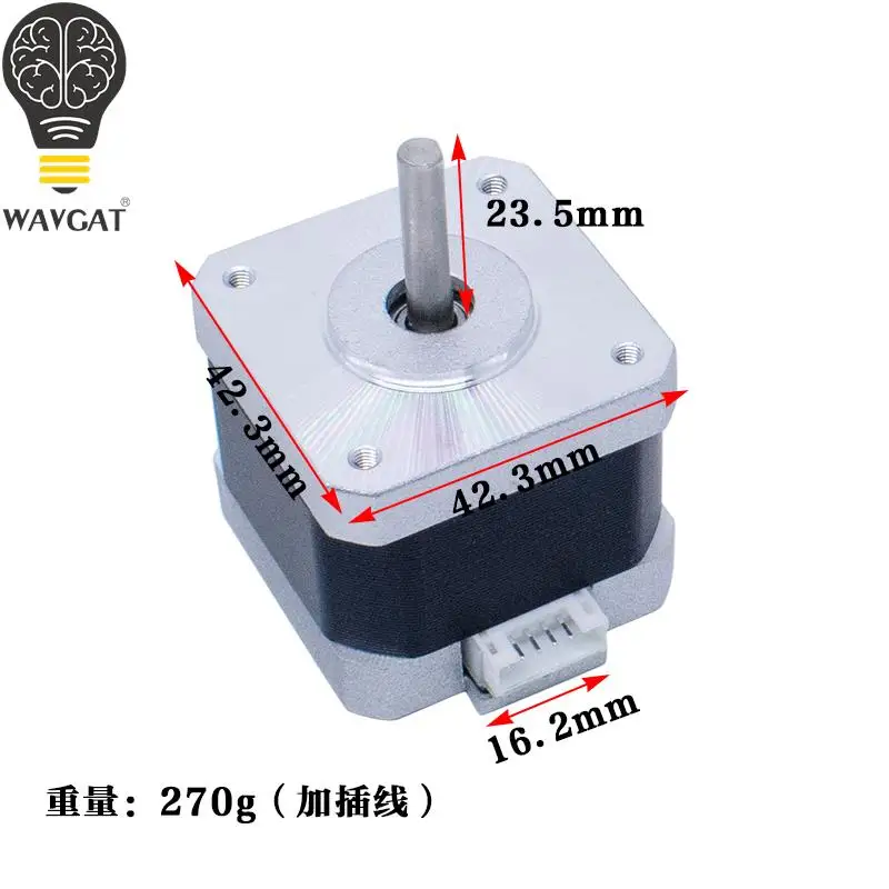 WAVGAT 4-lead Nema17 Stepper Motor 42 motor Nema 17 motor 42BYGH 40MM 1.7A (17HS4401) motor for CNC XYZ