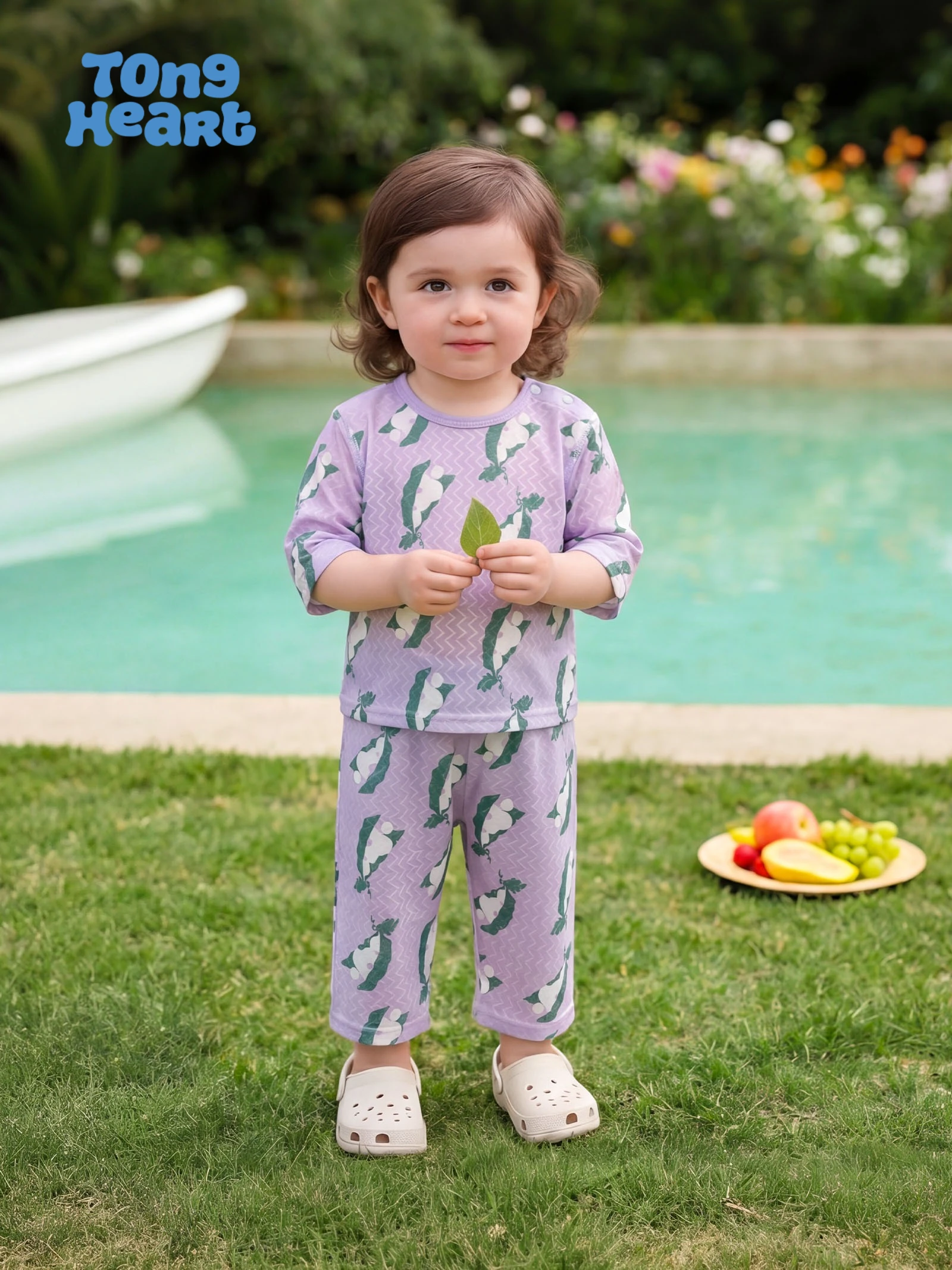 Baby Set Summer Lightweight Breathable 9-Inch Pants Infant Air Conditioning Clothing Children's Summer Wear