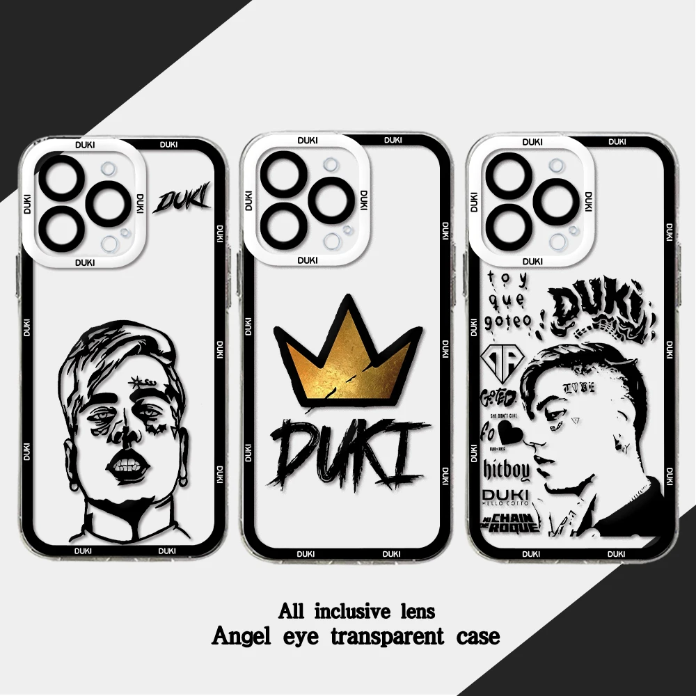 Duki Rapper Phone Case For iPhone 15 14 13 12 11 Mini Pro Max X XR XSMax 6S 6 7 8 Plus SE20 Transparent Cover