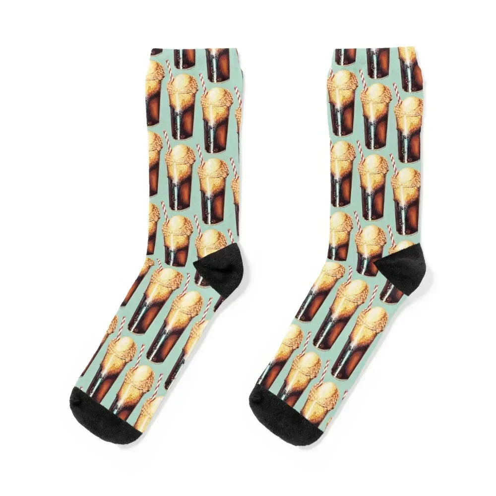 

Root Beer Float Pattern Socks Soccer heated Rugby Men's Socks Luxury Women's