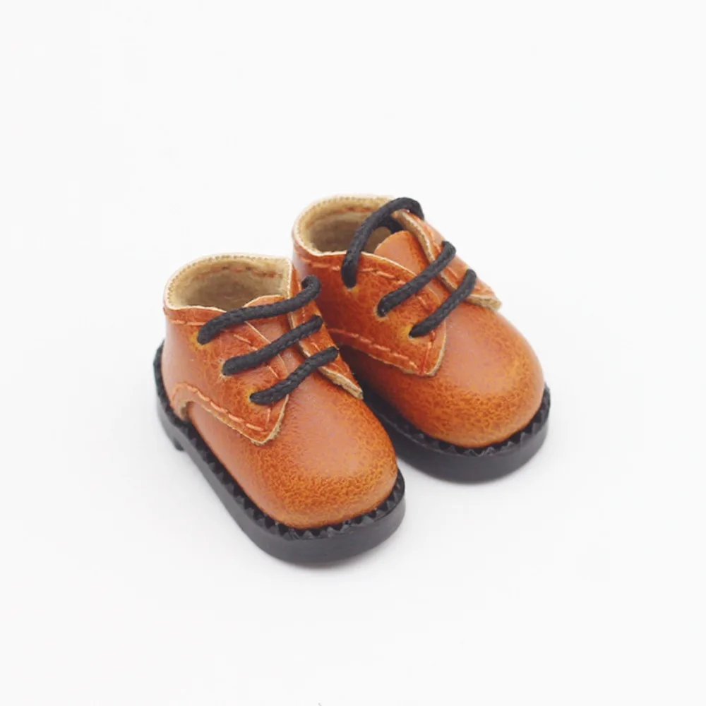 

1Pair Accessories PU Leather 1/12 Shoes Round Toe Shoes PU Leather Shoes 1 Pair Cute PU Shoes Clay