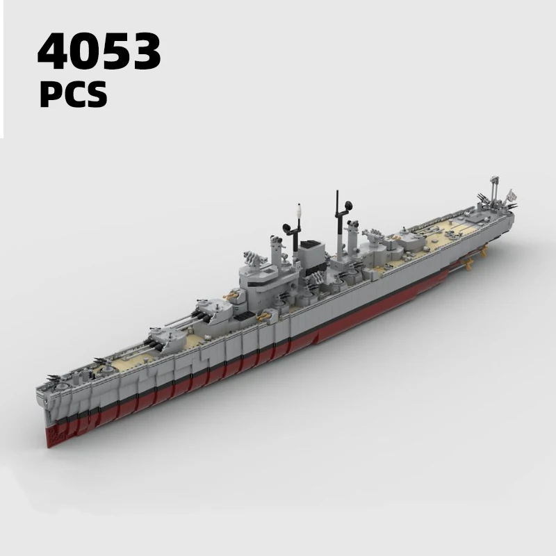 ทหาร MOC Des Moinses เรือรบอาคารบล็อกเรือรบชุดกองทัพเรือเรือรบรุ่น Army อาวุธอิฐชุดแขน Cruiser