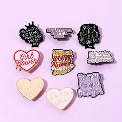 Being A Women Is A Super Power Enamel Pin Girls Power Support Women's Independence Brooches Badges Lapel Jewelry Gifts Wholesale
