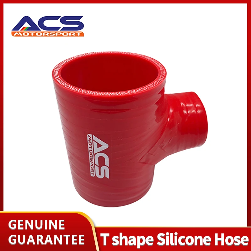 

5mm Thickness RED 102mm Length T Shape 63mm/2.5inches Diameter Inlet Silicone Hose