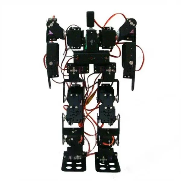 

Black 17DOF Biped Robotic Educational Humanoid Kit Servo Bracket Ball Bearing