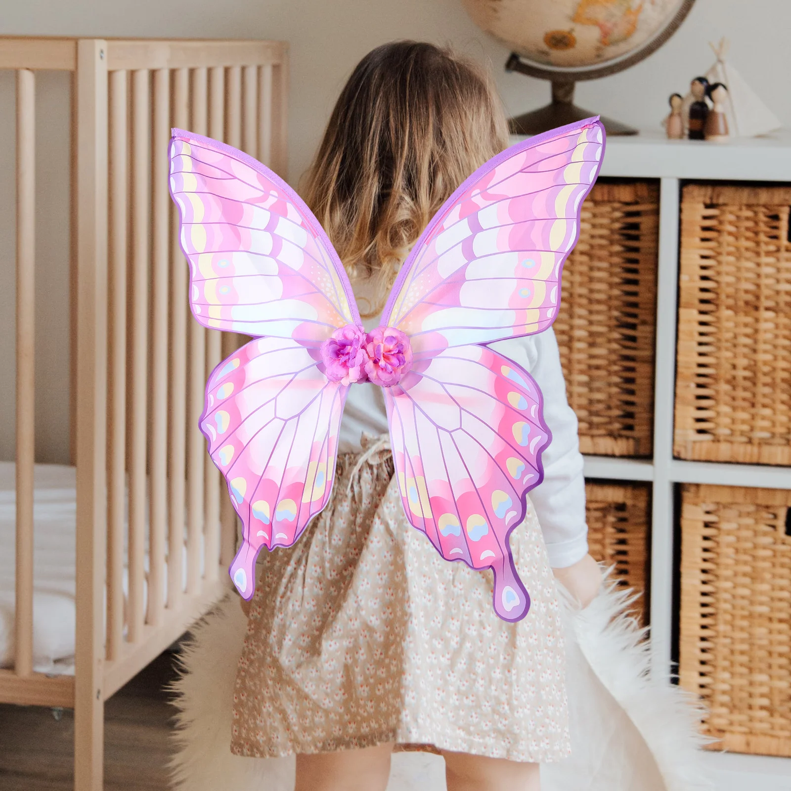 

Butterfly Costume Wings Lightweight Fairy Decoration Girls Easter Cosplay Party Prop Polyester Toddler Wing Accessories