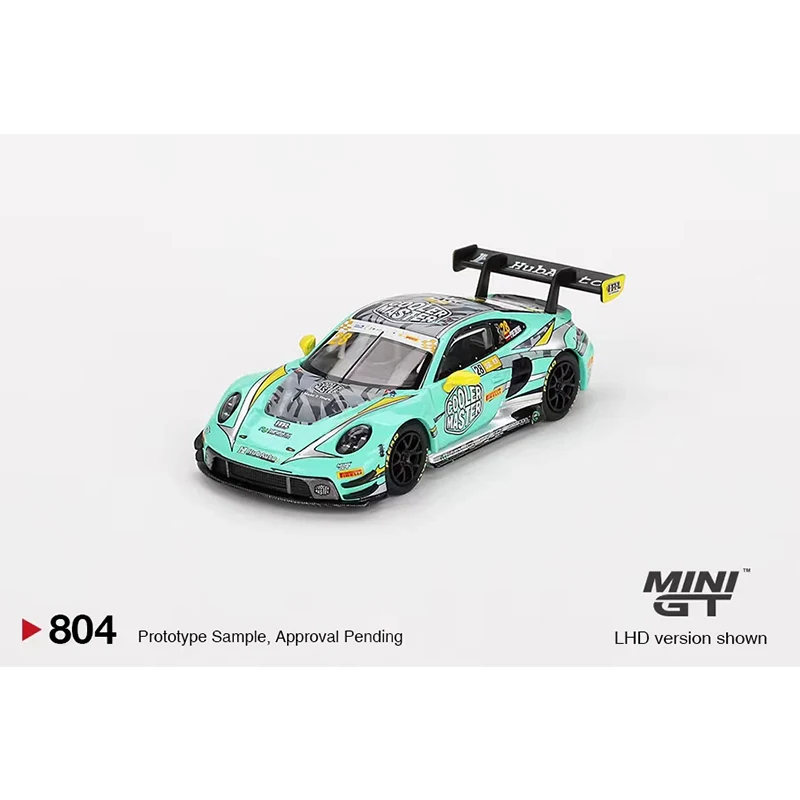 PreSale MINIGT 1:64 992 GT3R #80 GTD AO Racing Tyrannosaurus PINK Diecast Diorama Model Collection Toys 713 872 793 804 770 889