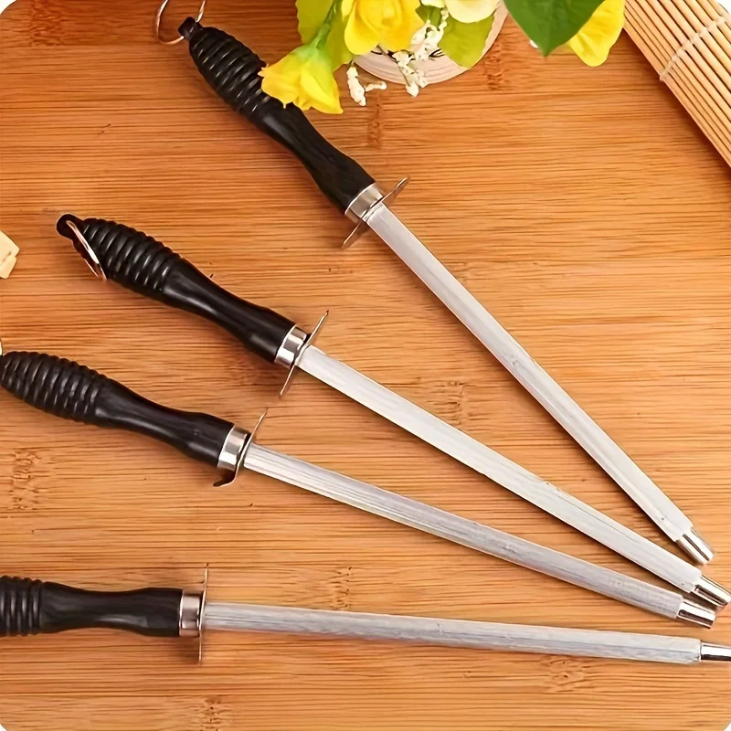 1PC Spitzer Stange Carbon Stahl Messer Langlebig Einfach zu verwenden mit Nicht-Slip Griff Schärfen Klinge Stange messer Küche Werkzeuge – Detail 1