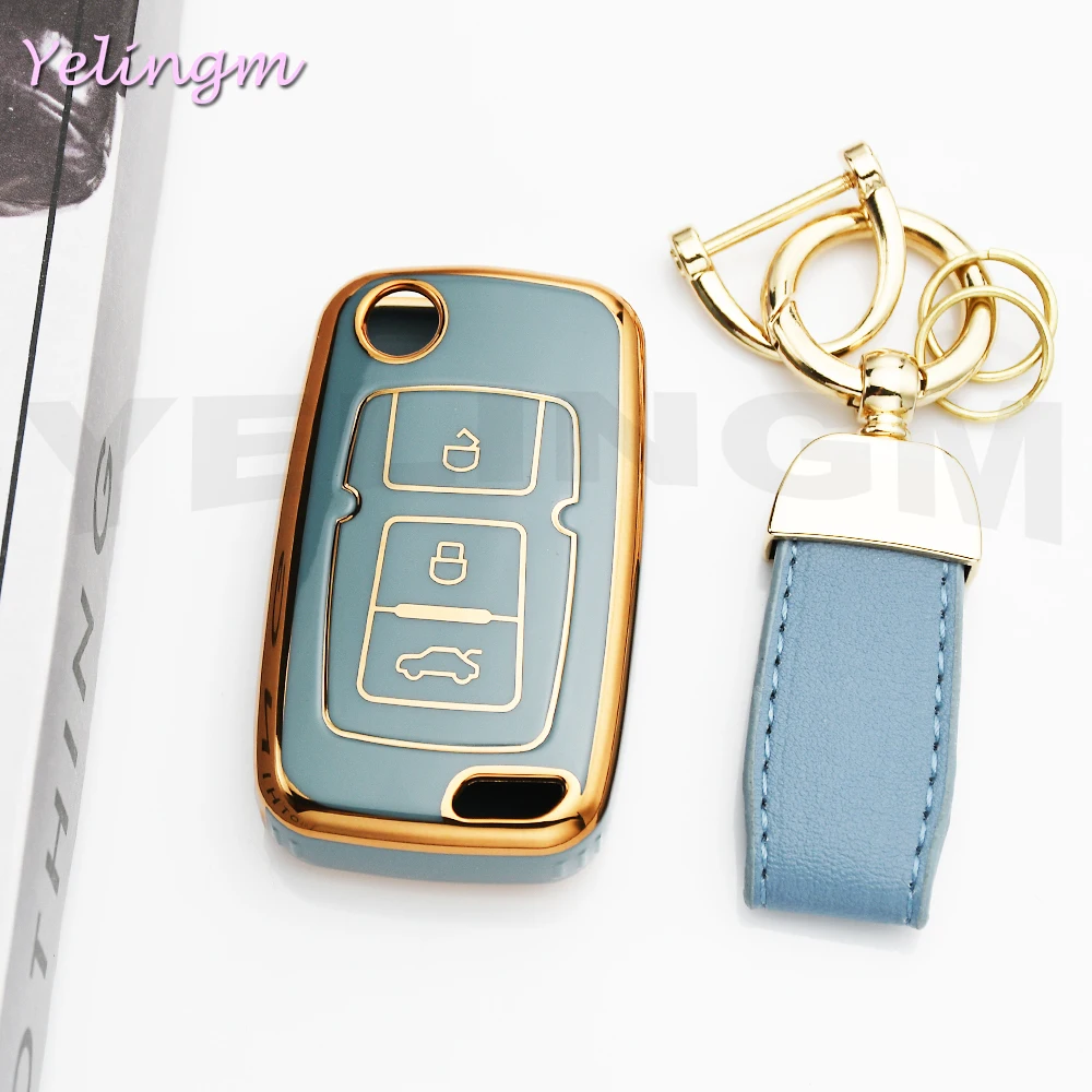 3 Button Folding Remote Car Key Case Cover for Geely Emgrand EU 7 EC7 EC715 EC718 EC7-RV EC715 EC718-RV GC5 GC6 EC8 SL Keychain view 4