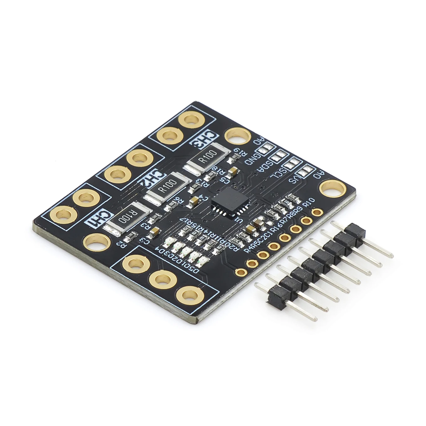 INA3221 Triple-Channel Shunt Current Power Supply Voltage Monitor Sensor Board Module Replace INA219 With Pins I2C SMBUS INA3221