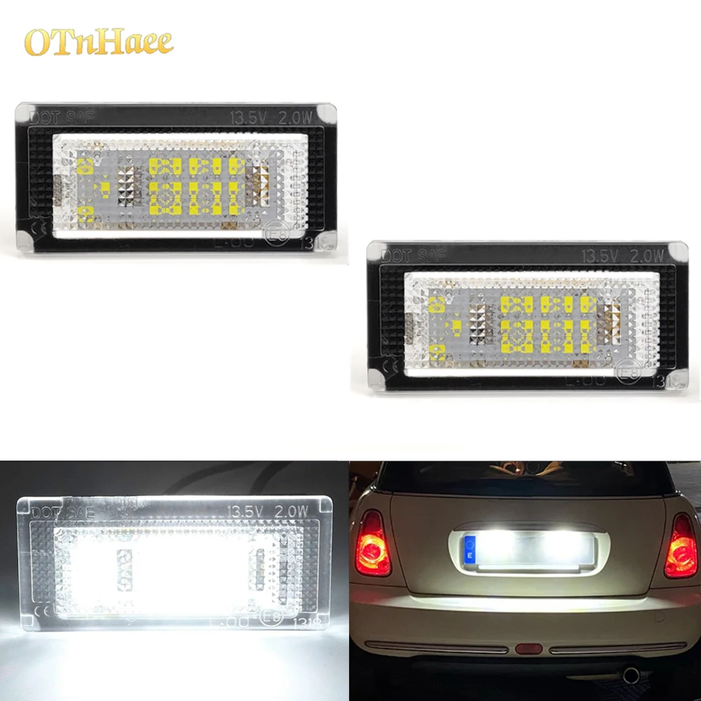 2 Stuks Led Nummer Nummerplaat Licht Voor Bmw Mini Cooper R50 R52 R53 Volledig Led Licht Canbus Foutloos