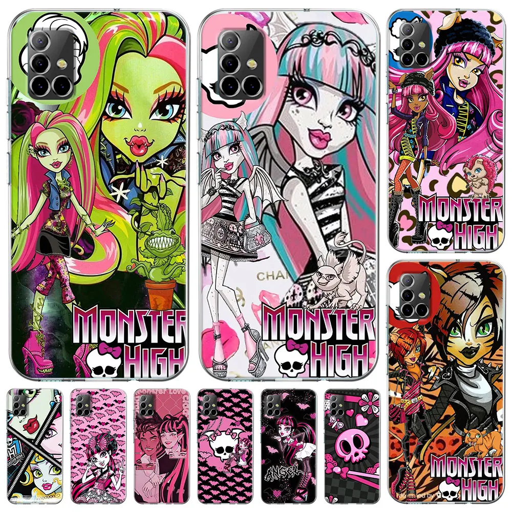 Cute Monsters High Silicone Case for Samsung Galaxy A51 A14 A54 A12 A41 A21s A13 A15 A55 A71 A23 A31 A33 A52 A24 A32 Phone Cover