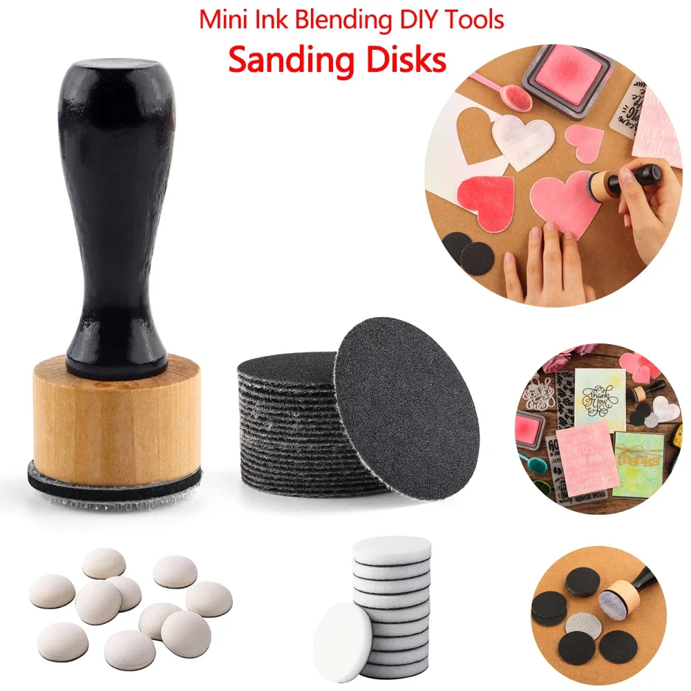 

Мини-инструменты для смешивания чернил, шлифовальные диски, наждачная бумага средней зернистости для скрапбукинга, ремесленные карты, фоновые краски, инструменты для изготовления трения