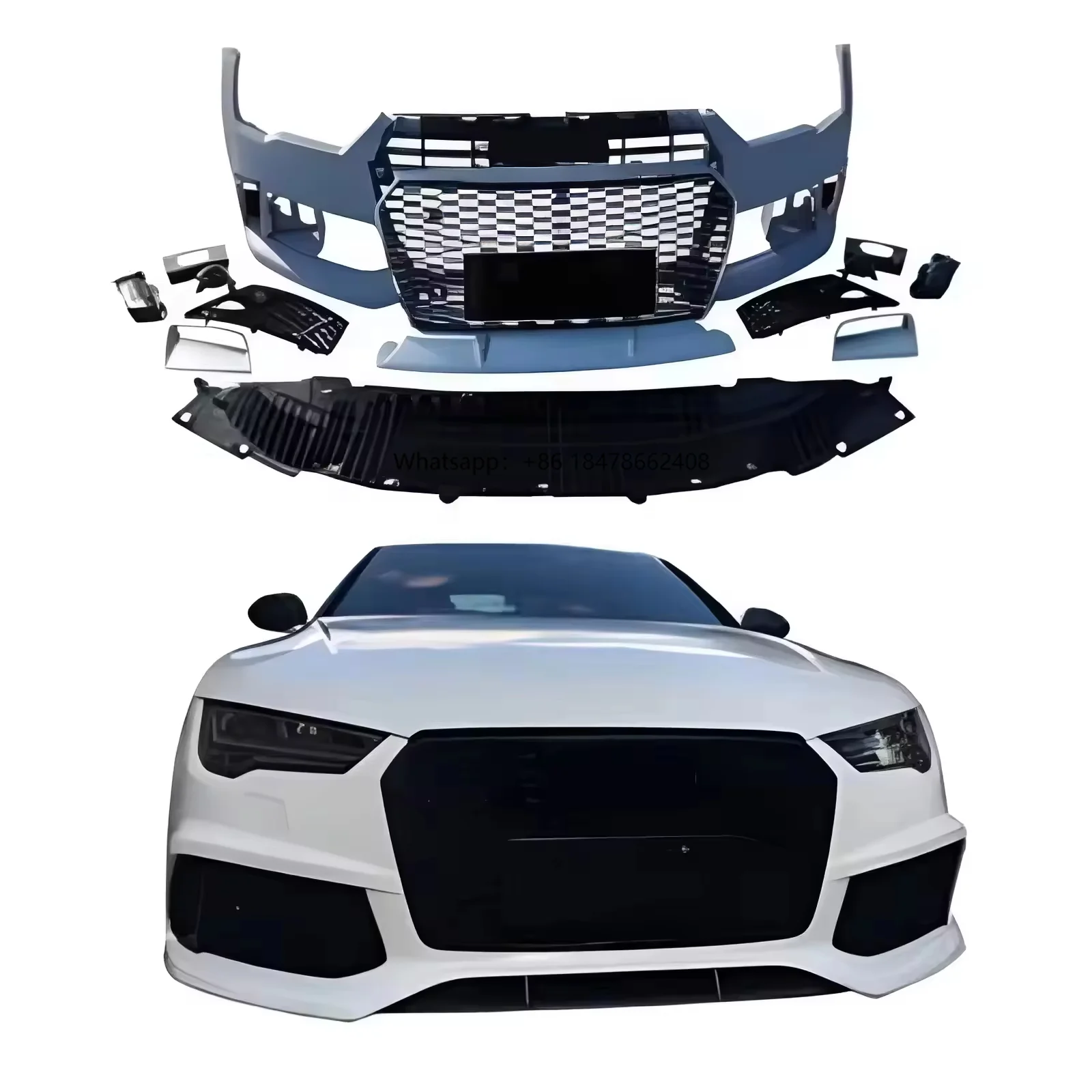 

Car A7 S7 Upgrade RS7 Style Bodykit A7 S7 Front Bumper Kit With Black Grille or A7 S7 C7.5 2016 2017 2018