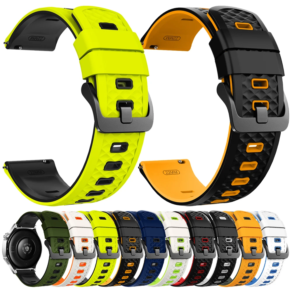 ل Garmin Forerunner 265 255 Vivoactive 4 Venu 3 2 4 45 مللي متر Amazfit BALANCE 2 Bip 6 GTR 4 الفرقة سوار 22 مللي متر حزام ساعة سيليكون #1