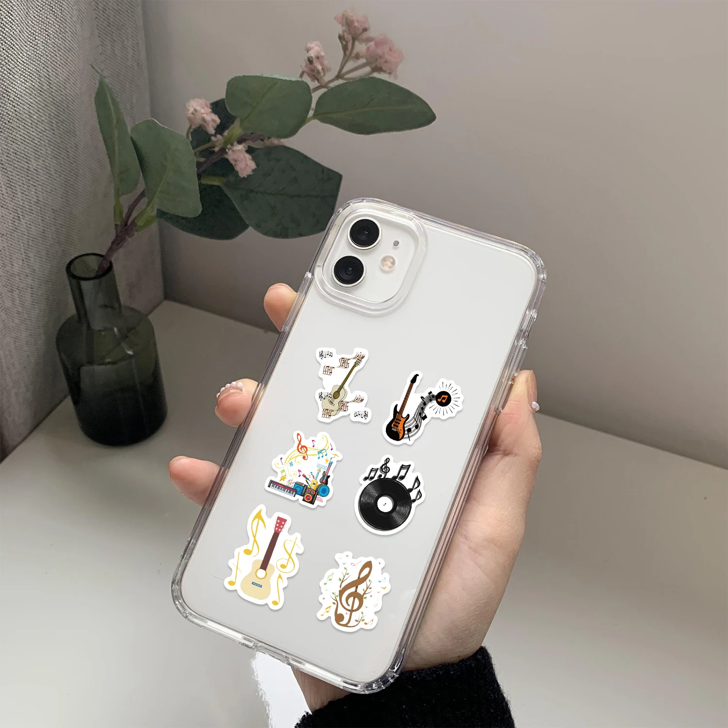 500pcs OSINE Music Vinyl Roll Stickers Roll Stickers for Parties Walls Scrapbooks Envelopes Birthday and Greeting Cards