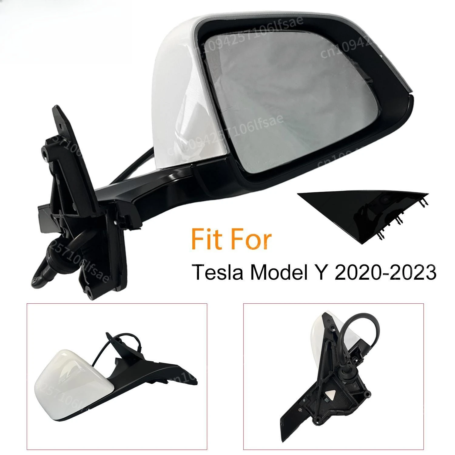 

1PC Auto White Right Passenger Side Mirror For Tesla Model Y 2020-2023 High Quality ABS Plastic Car Accessories