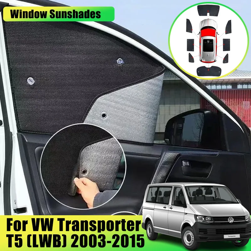 Coverage Car Sunshades For Volkswagen VW Transporter Caravelle Multivan Doubleback T5 LWB 2003~2015 Car Sunscreen Sunshade Cover