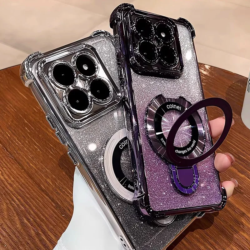 Luxuriöse Glitzer-Plating-Hülle mit glänzendem Rand für Motorola Edge 70 Fusion + 60 50 Neo Pro G77 G67 G86 G56 G66J/Y mit Halterung – Detail 6