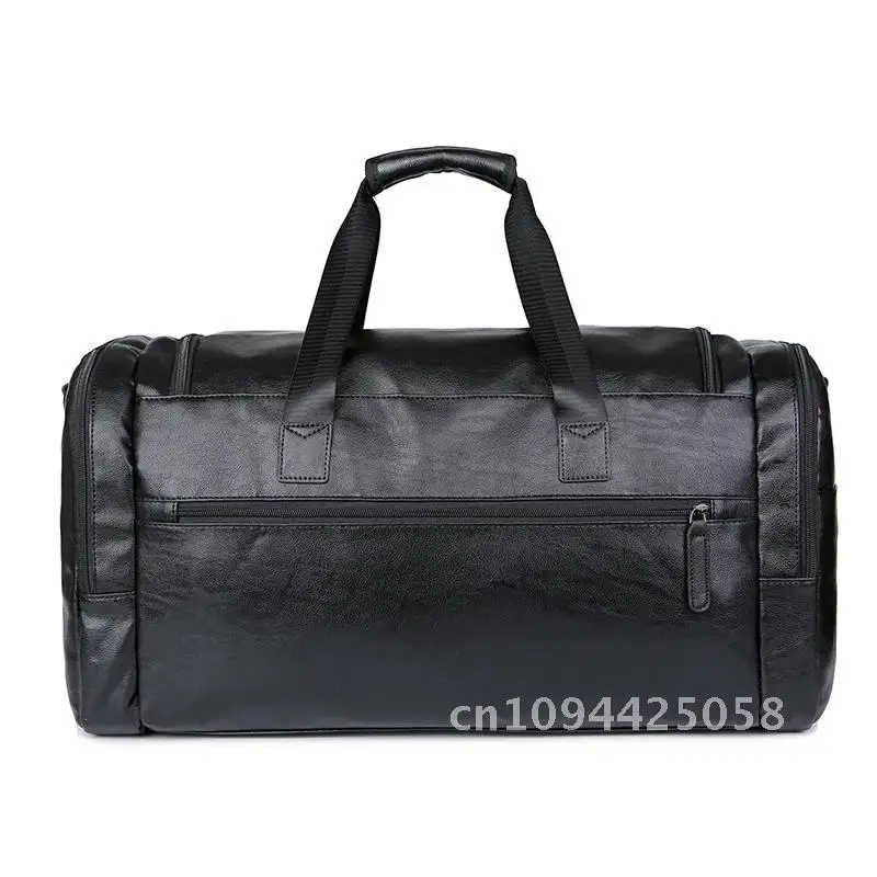 Vintage Leather Weekend Bag For Men Travel Bags Handbag Tote Shoulder Black viaje Luggage maletas Hand Duffel Bag Big de X244C