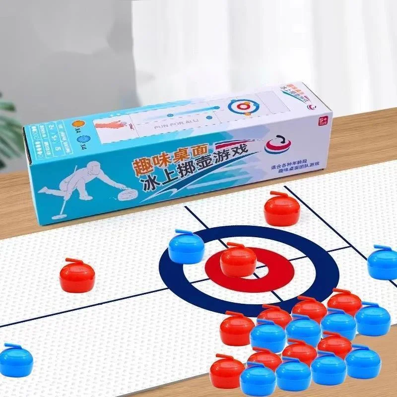 

Мини-настольная игра для керлинга, портативный домашний набор шайб со льдом для детей, мальчиков, семьи, родителей, детей, взаимодействие, домашняя игровая комната, вечеринка, развлечение