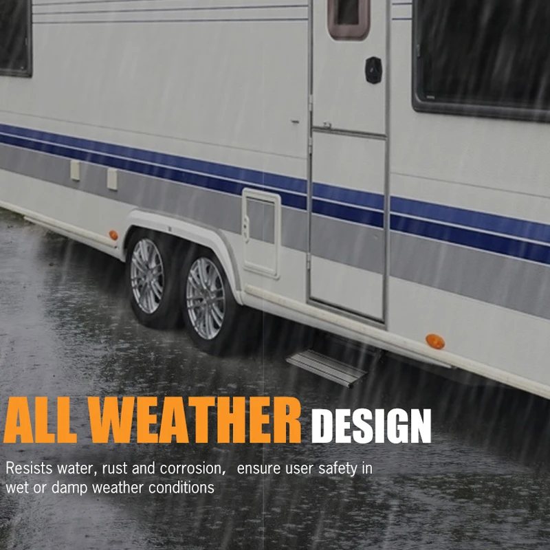 RV Step High Quality Camper Accessories Aluminum Alloy Material Thick and Foldable Non-slip Monolayer Caravan Motorhom