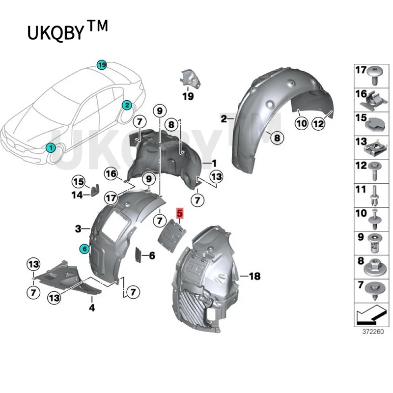 Bm w1'f20 116d 116i 118d 118i 120d Radhaus verkleidung Abdeckung Glühlampe ersetzen