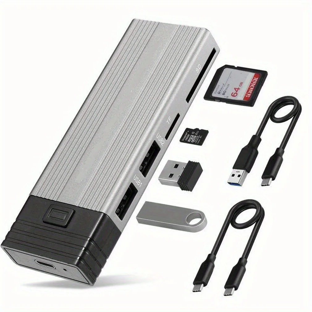 

USB3.1 Hard Drive Box Portable TypeC Hub SATA/NVME Dual Protocol No Driver Required Compatible Hard Drive Enclosure Dropshipping