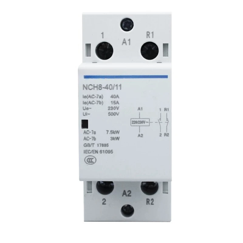 Small household contactor NCH8G-20/11 20/20 25/20 63 40/20 Rail 220V