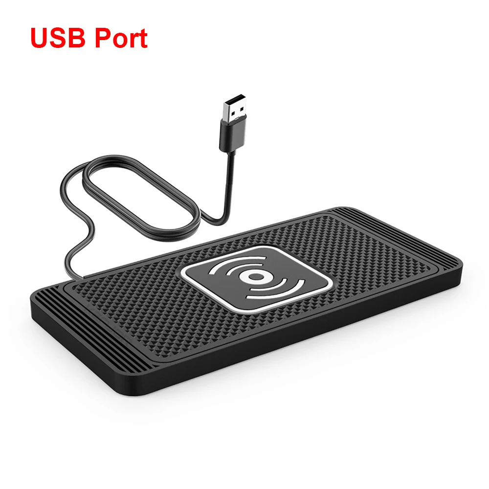 Auto Draadloze Oplader Siliconen Antislip Pad voor iPhone 15 14 13 12 Samsung S24 S23 Xiaomi Auto Telefoon snelle Inductie Opladen Pad