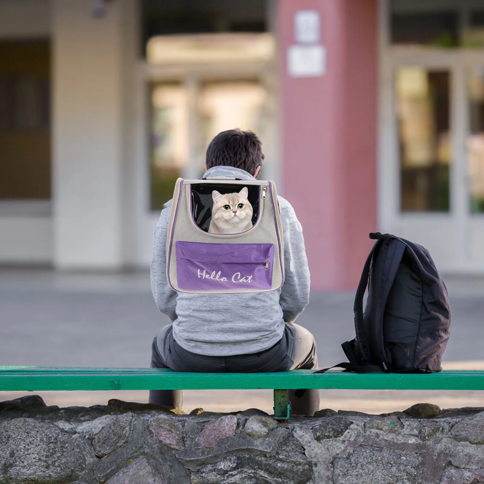 

Portable Pet Carrier Bag Durable Wear-Resistant Mesh Window Ventilation Comfortable Travel Dog Cat Bunny Pouch