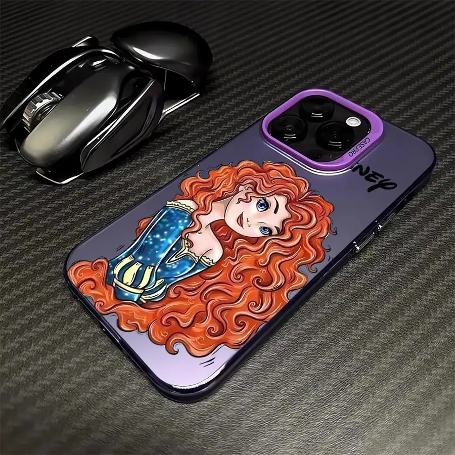 Disney Little Mermaid Princess Phone Case for Apple iPhone XR XS Max 11 13 X 14 Plus 15 16 Pro Max 12 Pro 14 Luxury Soft Cover