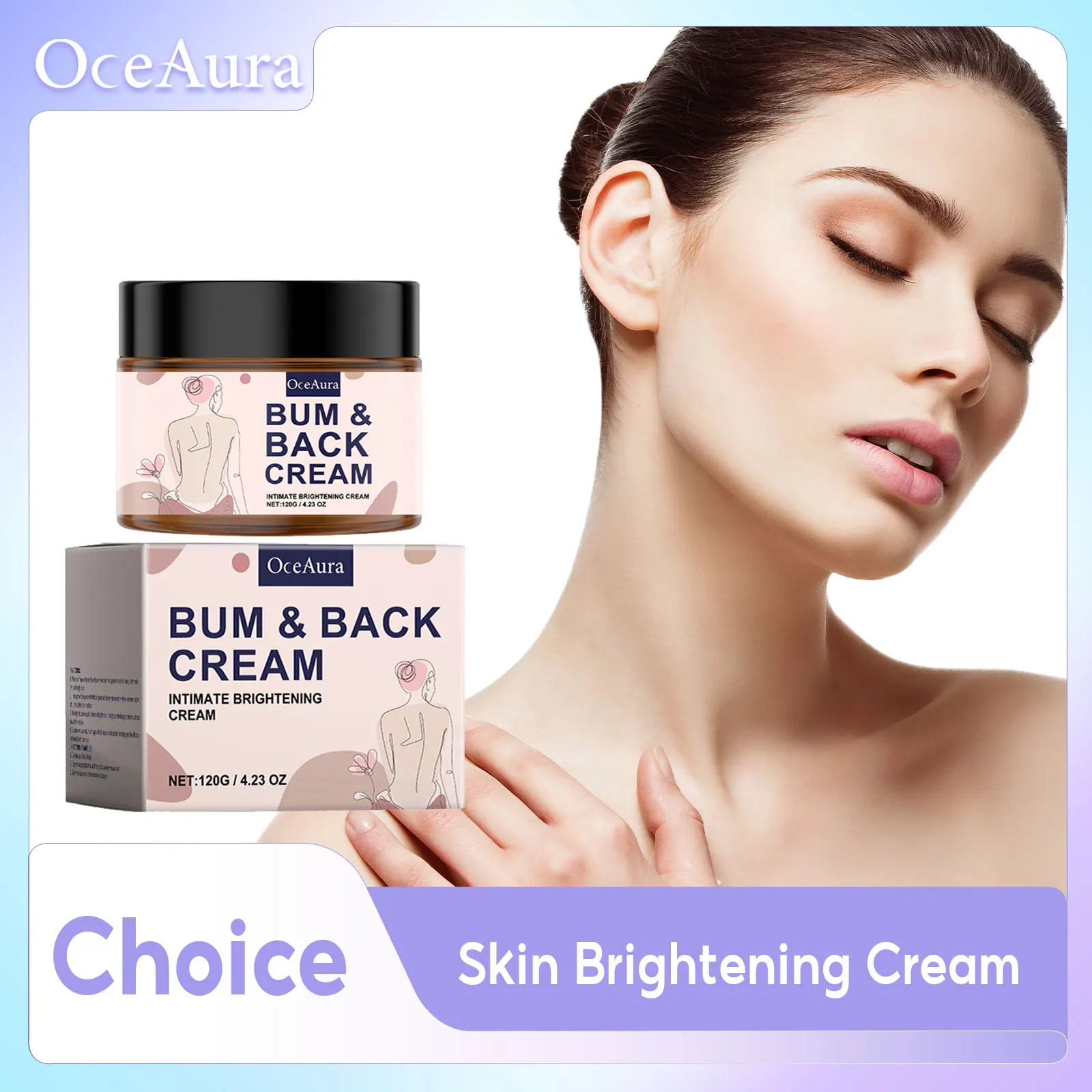 

Back Skin Lightening Cream For Knee Elbow Armpit Bleach Hydrating Smooth Fine Lines Improve Dryness Nourishing Body Moisturizer