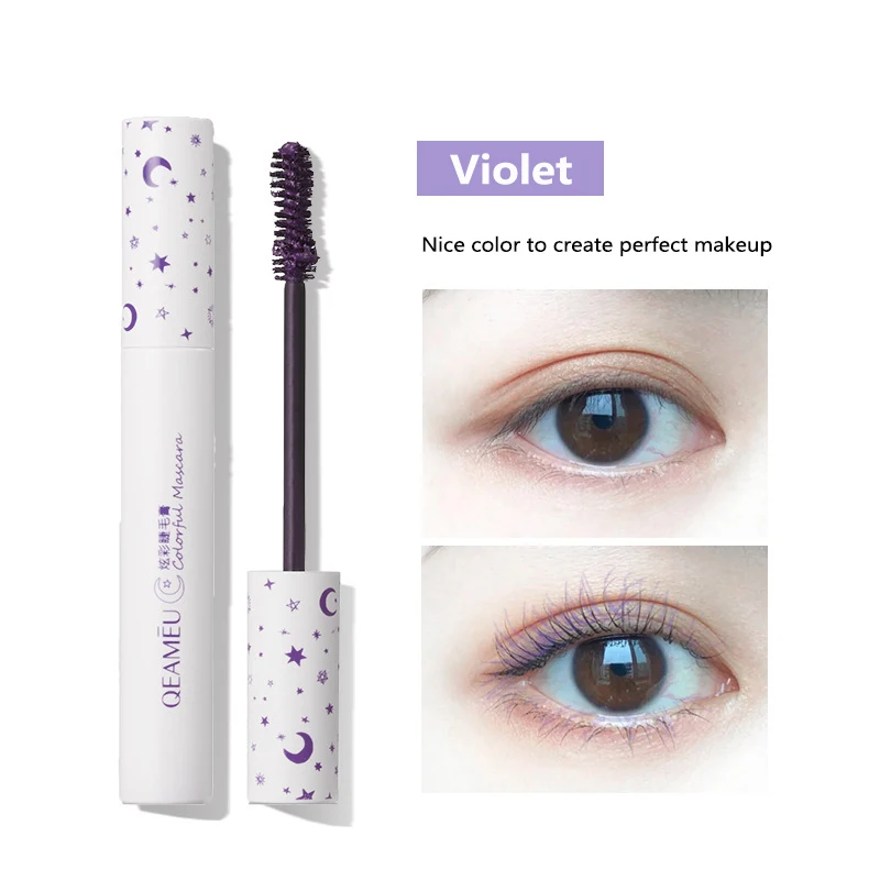 1 ~ 5pcs neue 4 Farben sexy schillernde Wimpern farbe Mascara natürliche Rolle verzogen vier Farben haltbare Finish-freie weiche Mascara Augen Make-up