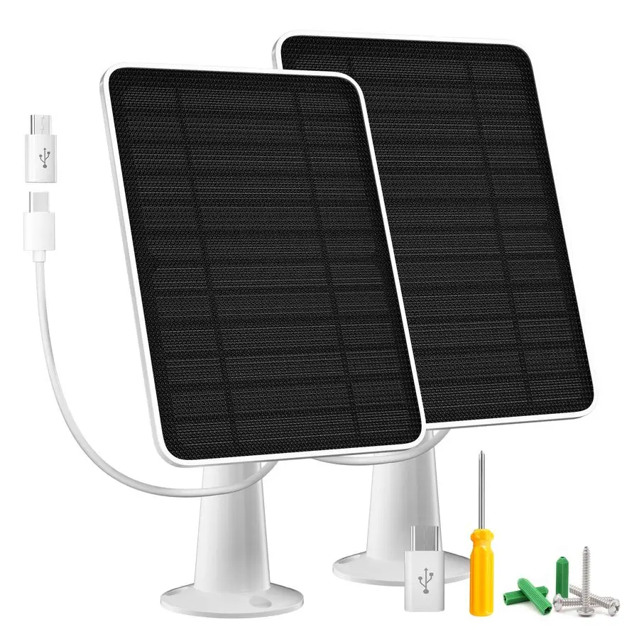 

Panel Charger Compatible with Arlo Essential 2K Outdoor2nd Gen Essential XL Camera2nd Gen Essential Spotlight, 5W Solar Panel wi