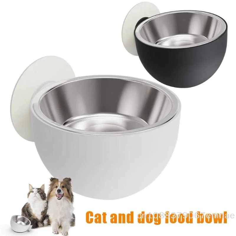 【xxx】Magnetic Wall-mounted Stainless Steel Dog Bowl, Anti-spill Pet Food Bowl, Elevated Cat Bowl, Dishwasher Safe, Rust-proof