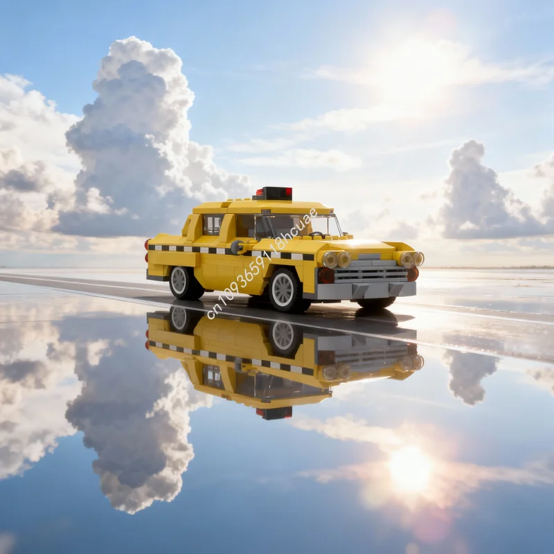 

313pcs MOC New York City Yellow Taxi Champions Model Building Blocks Construction Idea Brick Christmas Gifts Toy Education