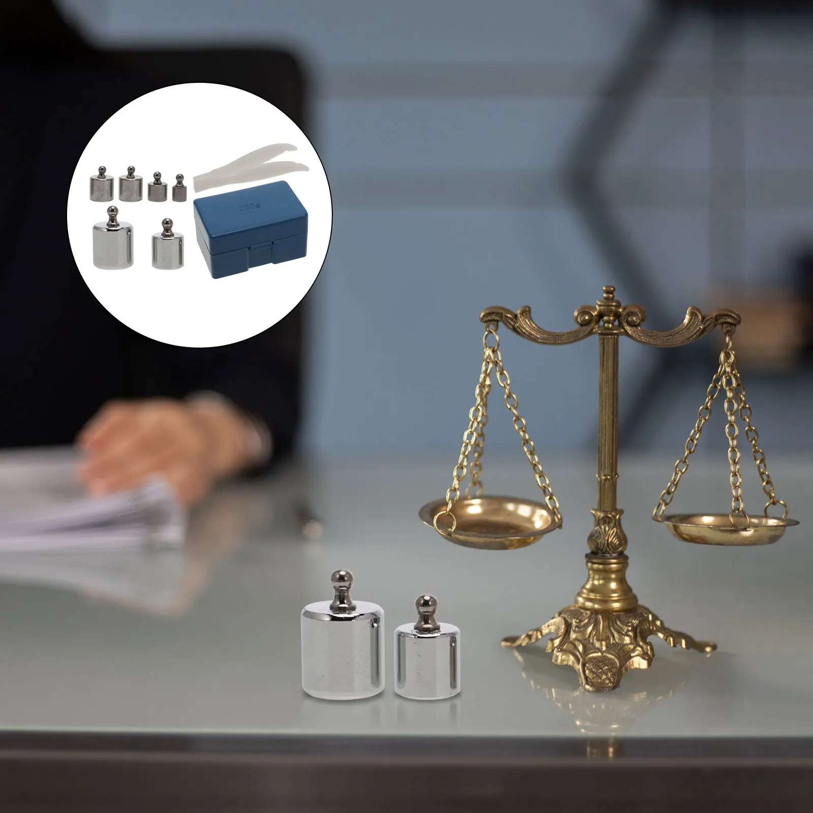 

6pcs Chrome Steel Calibration Weights Set Rust Free Smooth Surface For Scale Balance Pocket Laboratory Commercial Use 5G 10G