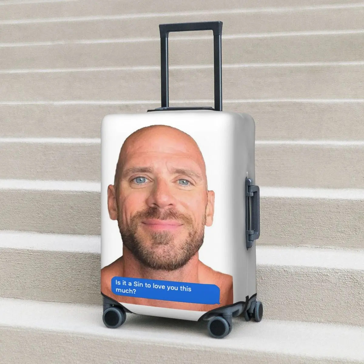 

Johnny Sins кокетливый текст пузырьковый чехол для чемодана, защитные эластичные защитные чехлы для дорожного багажа для 18-32 дюймов