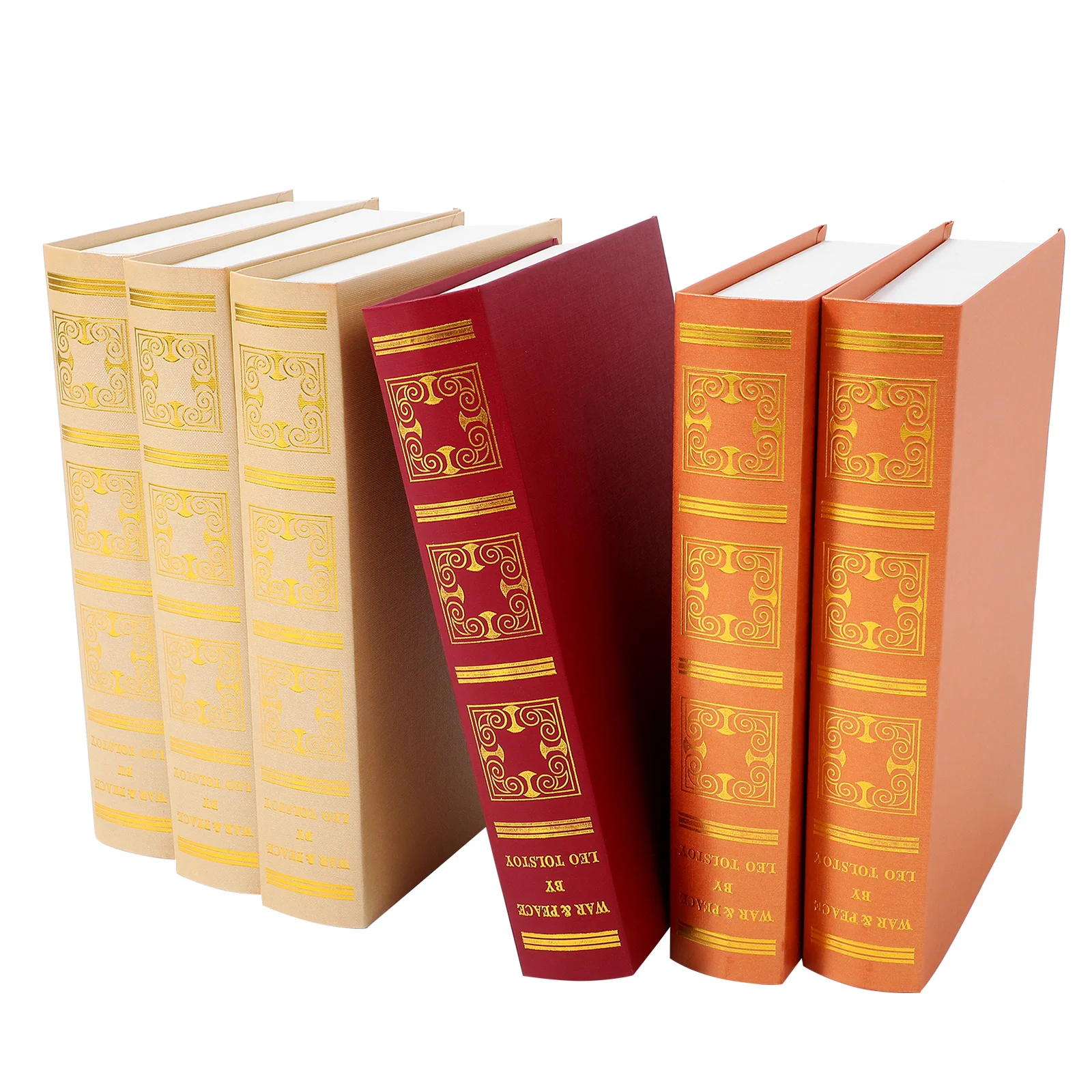 6pcs Faux Book Decor Simulation Book For Home Office Coffee Shop Tabletop Ornament Desktop Display Photo Prop Fake Bookshelf