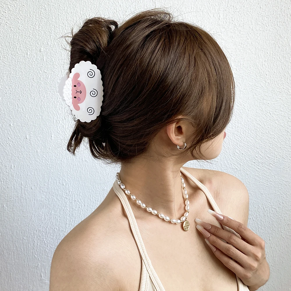 

New Cartoon Sheep Shape Crab Clamp Funny Acetate Barrettes Hair Clip Claw For Women Girls Headwear Hair Accessories Tool