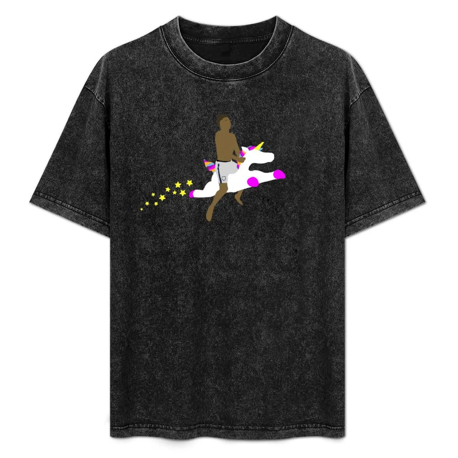 Saka Riding Unicorn T-Shirt Work Duty Casual T-Shirt