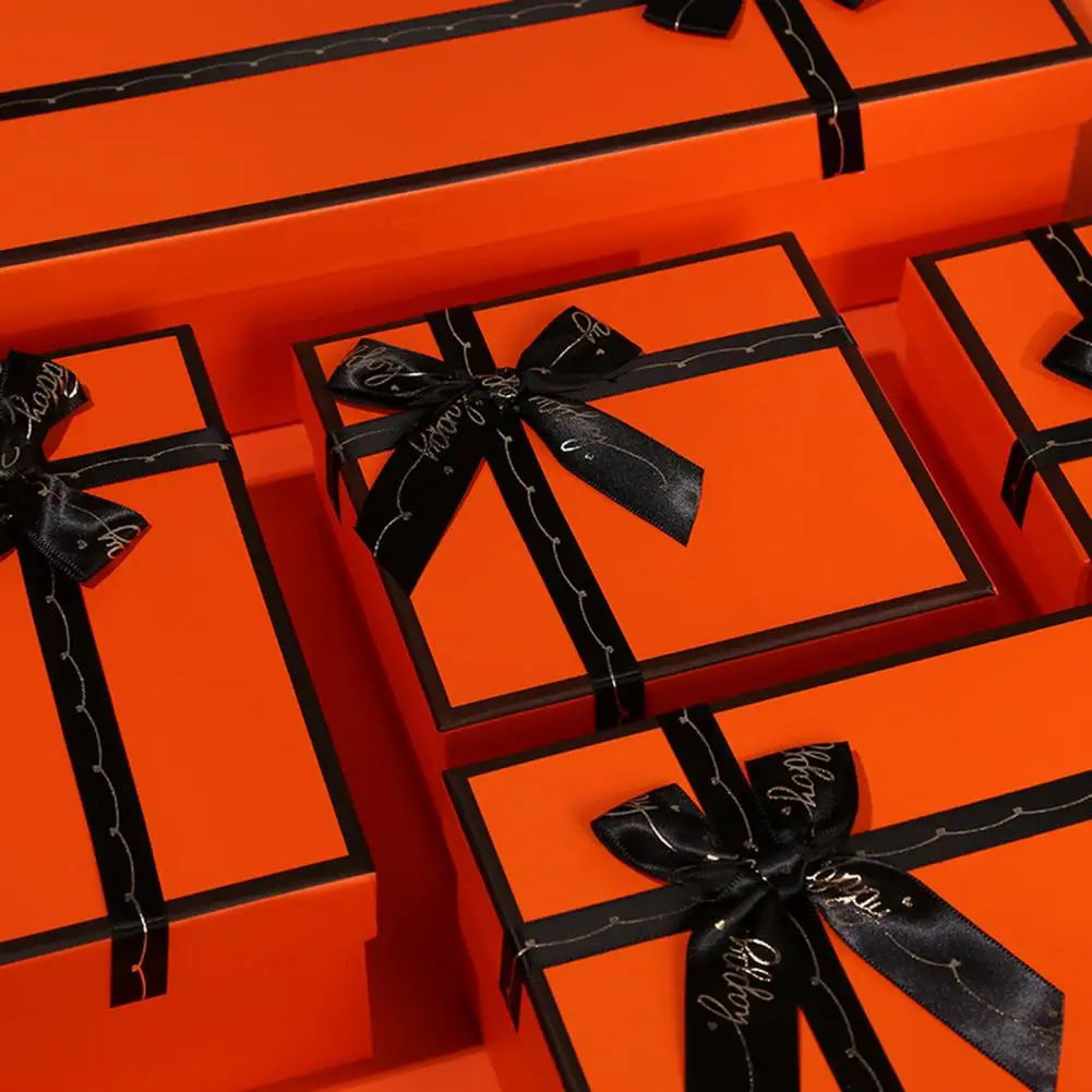 1 Set Accompanying Gift Box Useful Orange Gift Box Festival Perfume Cosmetics Wallet Gift Packaging Box for Storage