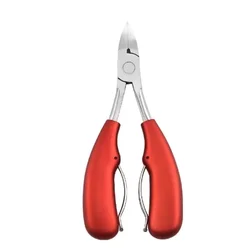 Stainless Steel Toenail Clippers Red Dead Skin Pliers Professional Pedicure Tools