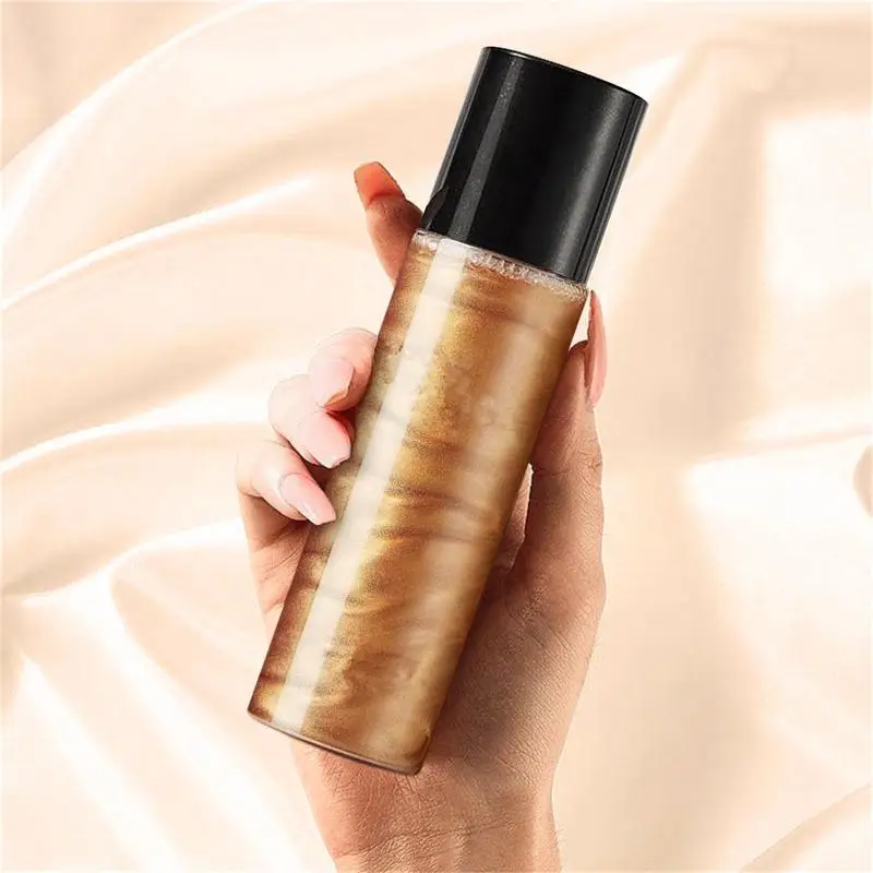 Maquiagem Líquida para Rosto e Corpo, Iluminador Glow, Dourado e Rosa, Rosto e Corpo Shimmer Sprays