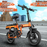 ENGWE T14 E-Bike 250W Brushless Motor 48V10AH Battery Adult City Electric Bicycle Two Seats 14 Inch Tire Foldable Electric Bike
