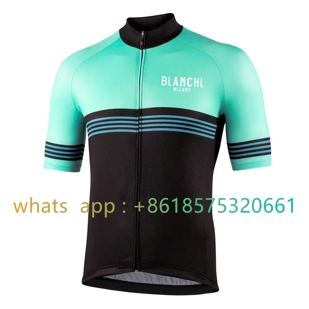 Image of Blanchl 2023 Sommer-Radtrikot, Rennsport-Fahrradtrikot, Ropa Ciclismo Pro Team MTB Bike Jersey, Fahrradbekleidung