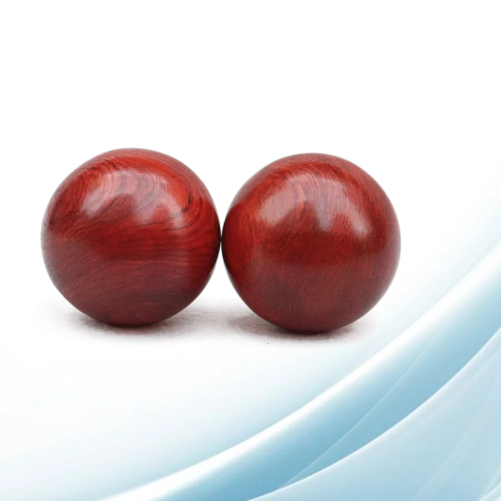 2 Pcs Message Roller for Blood Circulation Rosewood Hand Ball Stress Moon Clasic Massage