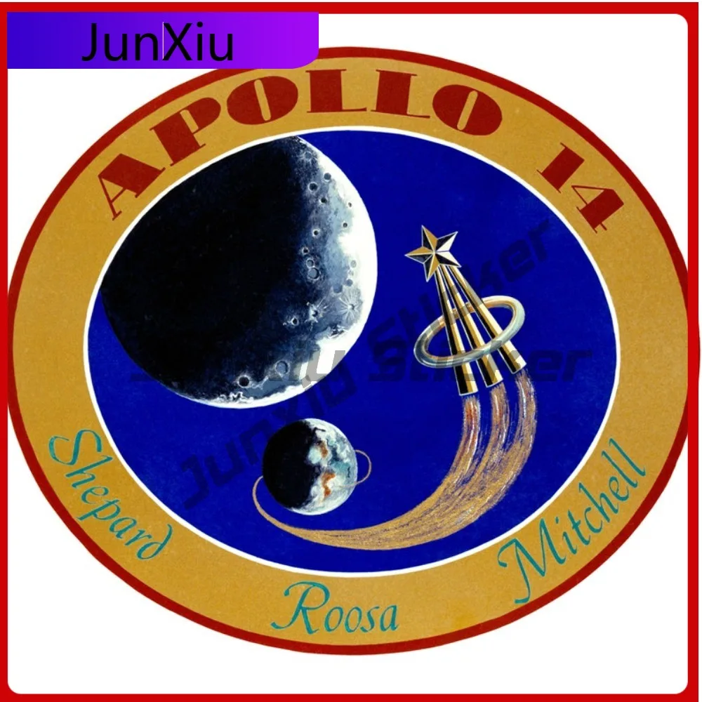 

Apollo 14 Mission Patch Sticker Cover Scratches Vinyl Decal Bumper Truck Pickup Camper V125 Motorcycle Stickers Long Camping Pvc