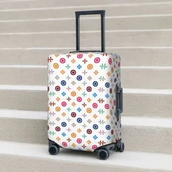 Geometric Graffiti Suitcase Cover Luxury Cruise Trip Holiday Strectch Luggage Case Protection